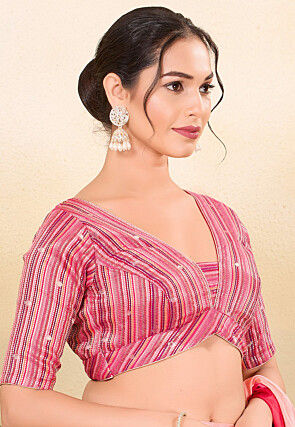 Brocade Blouse in Pink