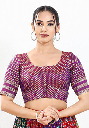 Brocade Blouse in Purple