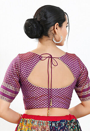 Brocade Blouse in Purple