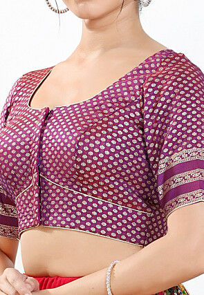 Brocade Blouse in Purple