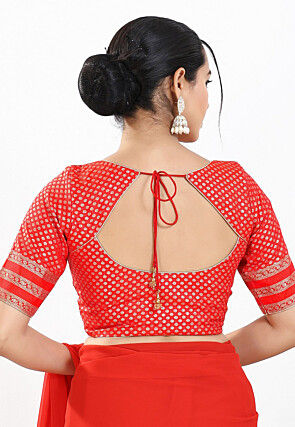 Brocade Blouse in Red