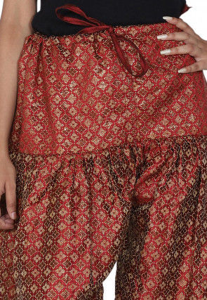 Brocade Salwar in Maroon