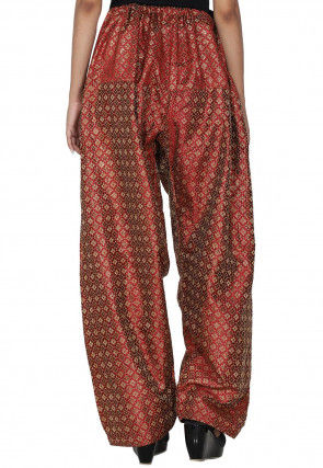 Brocade Salwar in Maroon