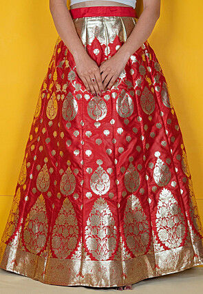 Silk Brocade Crow Black Lehenga Skirt – Heritage India Fashions-totobed.com.vn