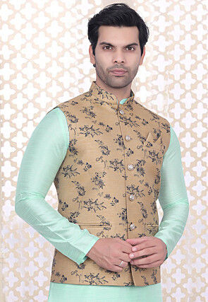 BrocadeBrocade Nehru Jacket in Beige