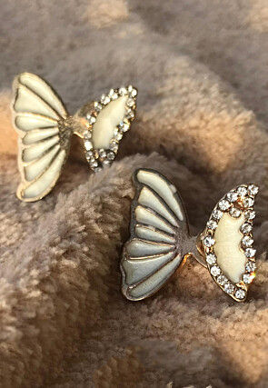 Butterfly Style Stone Studded Earring