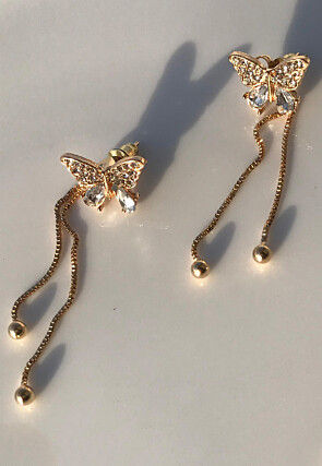 Butterfly Style Stone Studded Earring