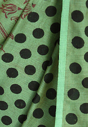 Chanderi Chanderi Silk Saree in Green