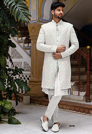 White sherwani shoes cheap