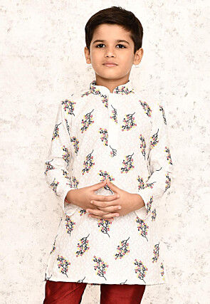 Chikankari Cotton Kurta in White