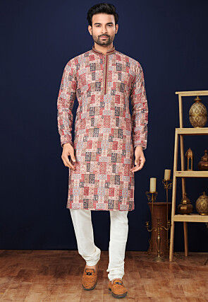 Chikankari Cotton Kurta Set in Multicolor