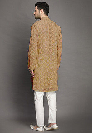 Chikankari Georgette Kurta Set in Beige