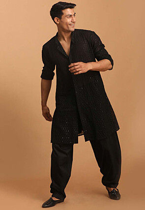 Black - Dhoti Kurta - Indian Wear for Men - Buy Latest Designer Men wear  Clothing Online - Utsav Fashion