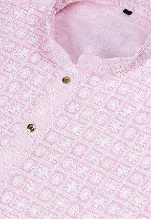 Chikankari Georgette Kurta Set in Pink