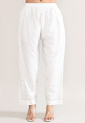 Chikankari Organza Short Straight Kurta Set in Peach