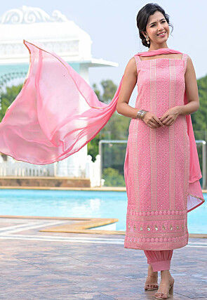 Hina Khan Punjabi Sharara Suit With Short Kurti For Women