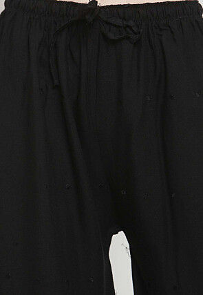 Chikankari Rayon Palazzo in Black