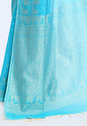 South Indian Sico Saree in Blue