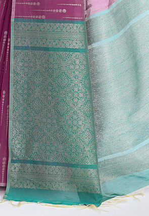 South Indian Sico Saree in Magenta