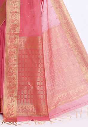 South Indian Sico Saree in Pink