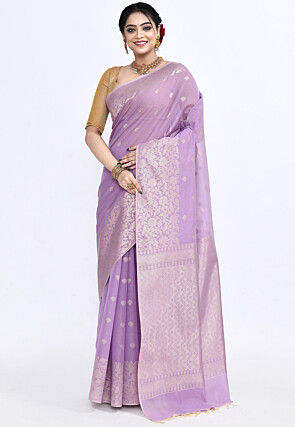 South Indian Sico Saree in Purple