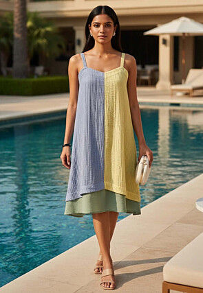 strapless open back dress Yellow