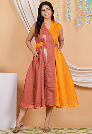 Orange Dresses Indo Western Dresses Buy Indo Western Outfits for Women Online Utsav Fashion
