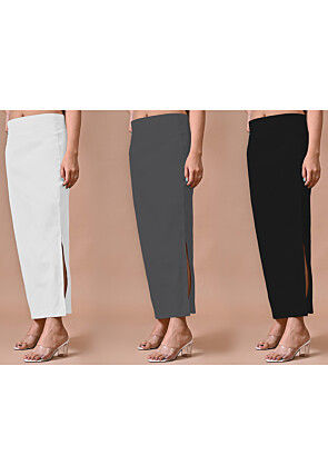 Combo Lycra Cotton Shapewear Petticoat in Multicolor