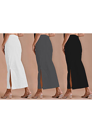 Combo Lycra Cotton Shapewear Petticoat in Multicolor