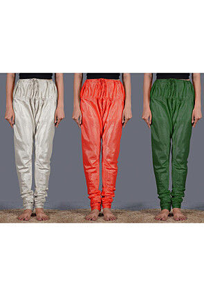 Combo of Solid Color Shantoon Churidar in Multicolor