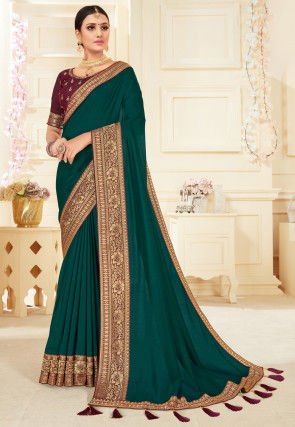 New Ethnic Bollywood Designer Kurta/Kurti/Top en crêpe dans une couleur verte. 