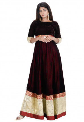 Velvet gown online hotsell