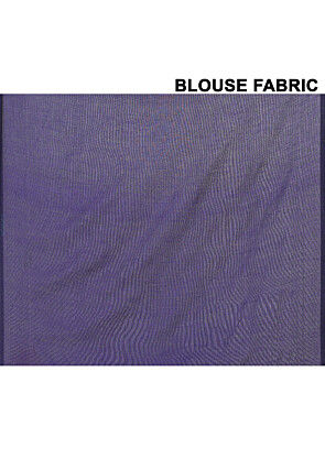 Contrast Cotton Saree in Teal Blue