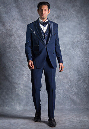 Jovani 07110 Collared Blazer Two Tone Pant Suit - MadameBridal.com