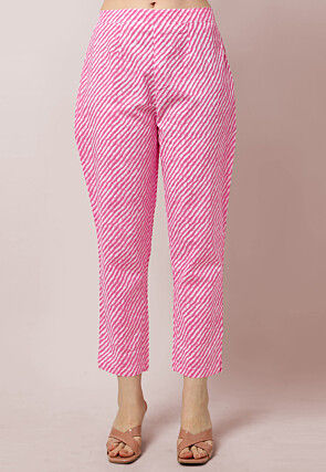 Dabu Printed Pure Cotton Pakistani Suit in Pink