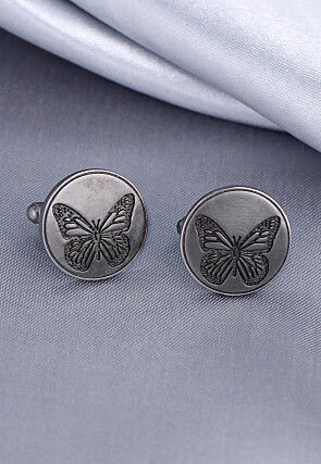 Dainty Butterfly Metallic Cufflink Pair