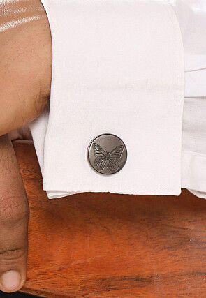 Dainty Butterfly Metallic Cufflink Pair