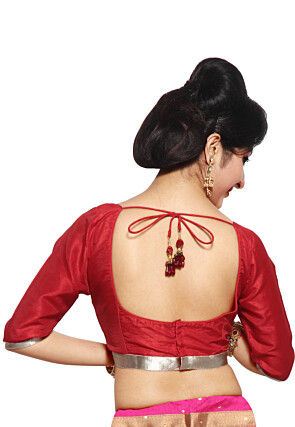 Art Silk Blouse in Red