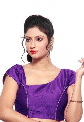 Dupion Silk Blouse in Purple