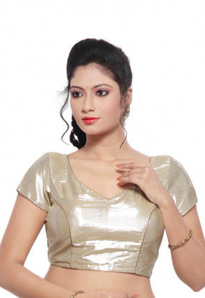 Art Silk Shimmer Blouse in Gold