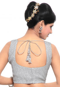 Brocade Blouse in Silver and Golden