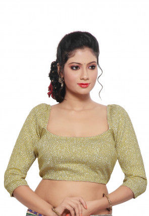 Brocade Blouse in Gold