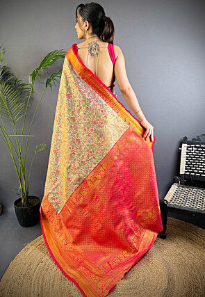 Dharmavaram Saree in Beige