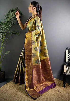 Dharmavaram Saree in Beige