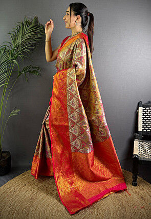 Dharmavaram Saree in Golden