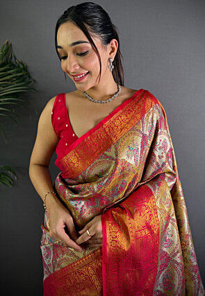 Dharmavaram Saree in Golden