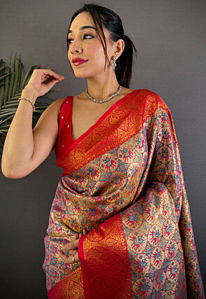 Dharmavaram Saree in Golden