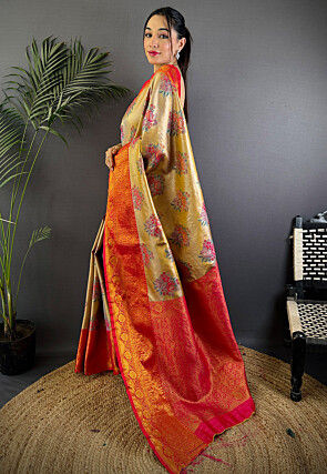 Dharmavaram Saree in Golden