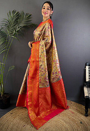 Dharmavaram Saree in Golden