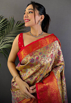 Dharmavaram Saree in Golden